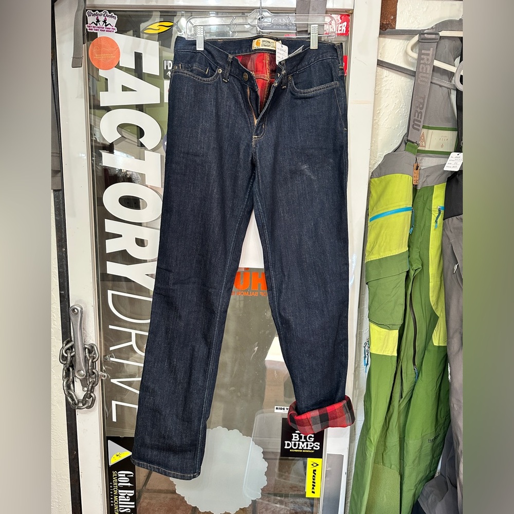 Carhartt flannel lined denim